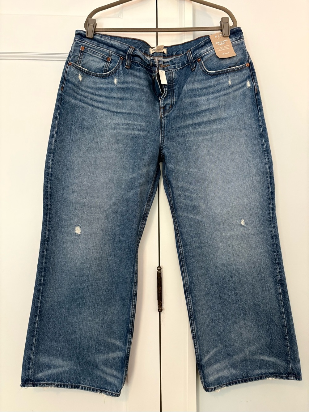 Madewell Wide-Leg Distressed Jeans - Blue